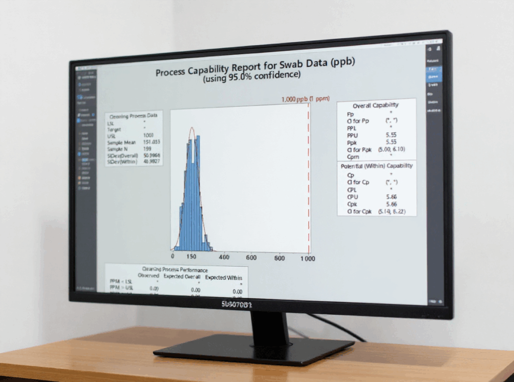 Process Capability Index for Cleaning Validation