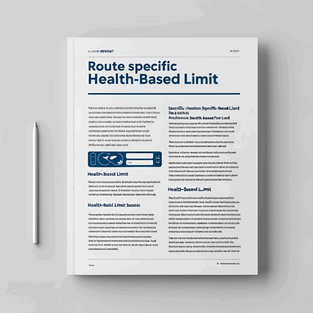 Route Specific Health-based Limit Values